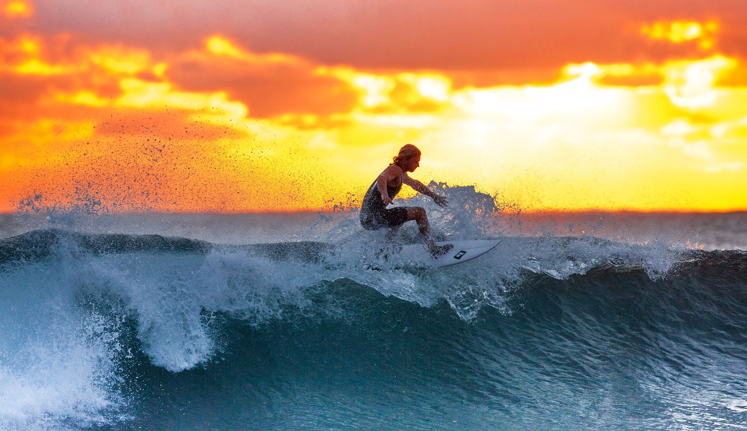 Surfer on a wave